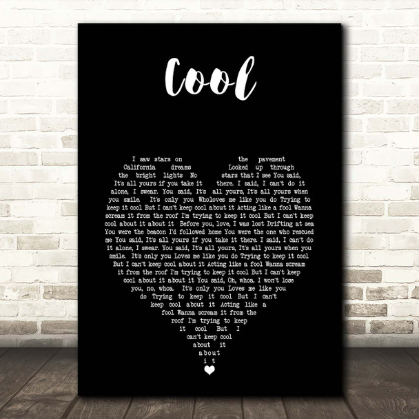 Alesso Cool Black Heart Song Lyric Print