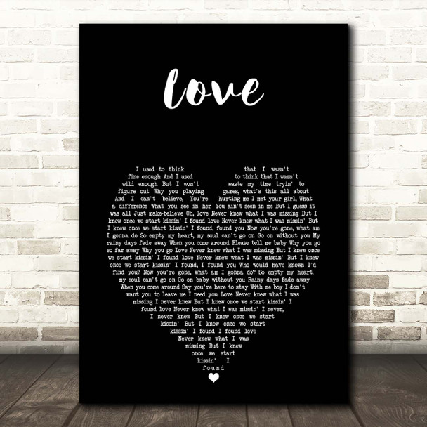 Keyshia Cole Love Black Heart Song Lyric Print