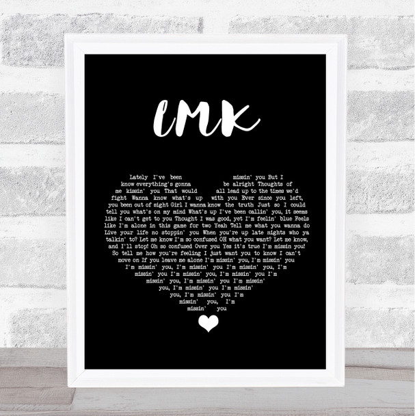 Lil XXEL LMK Black Heart Song Lyric Print