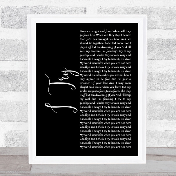 Macy Gray I Try Black Script Song Lyric Print