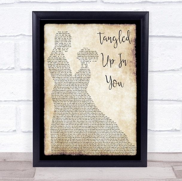 Aaron Lewis Tangled Up In You Man Lady Dancing Song Lyric Print