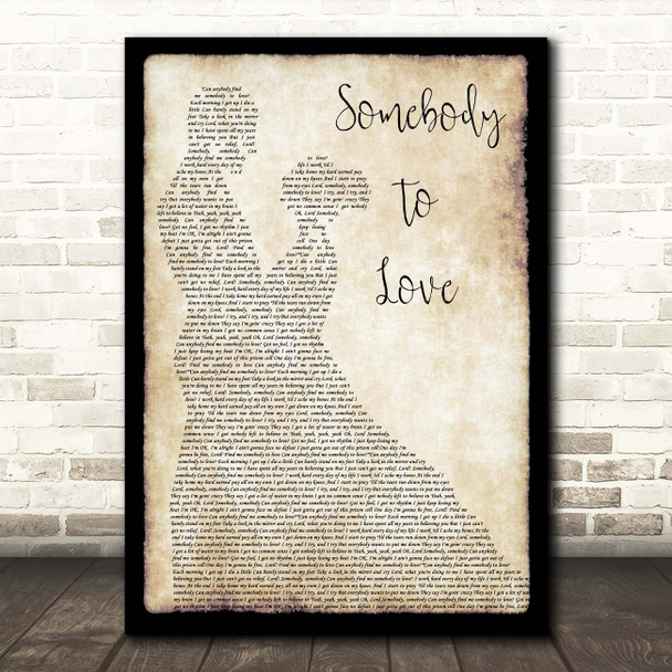 Queen Somebody To Love Man Lady Dancing Song Lyric Print