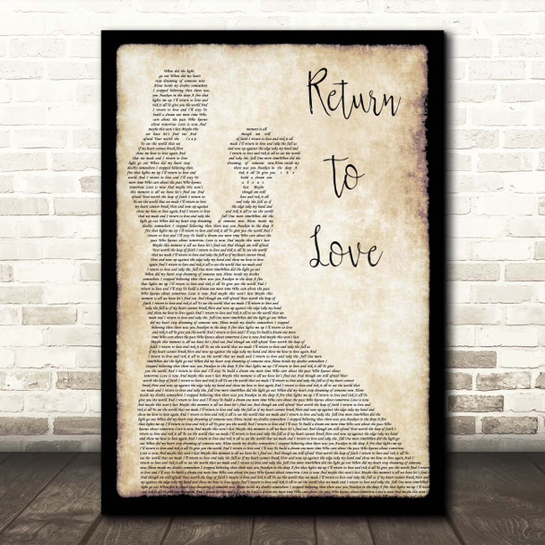 Andrea Bocelli Return To Love Man Lady Dancing Song Lyric Print