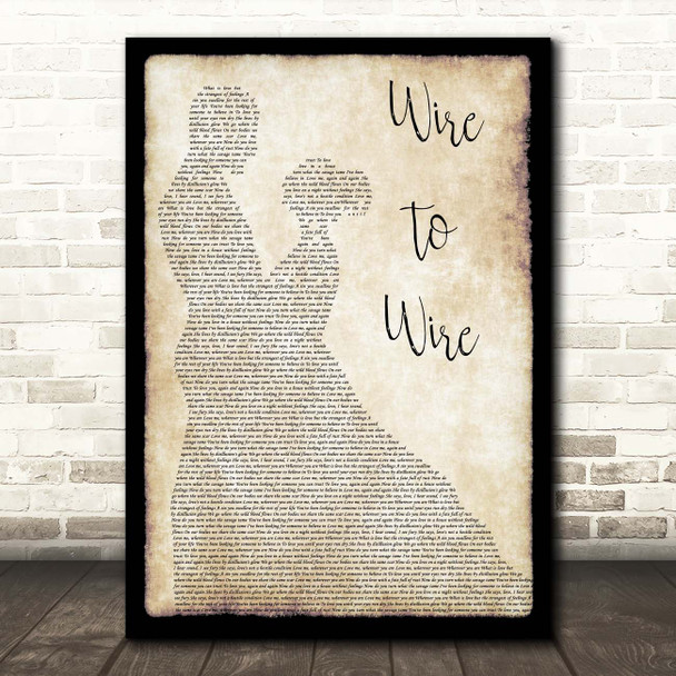 Razorlight Wire To Wire Man Lady Dancing Song Lyric Print