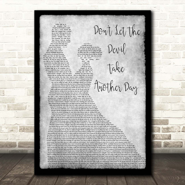 Stereophonics Don't Let The Devil Take Another Day Grey Man Lady Dancing Song Lyric Print
