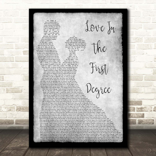 Alabama Love In The First Degree Grey Man Lady Dancing Song Lyric Print