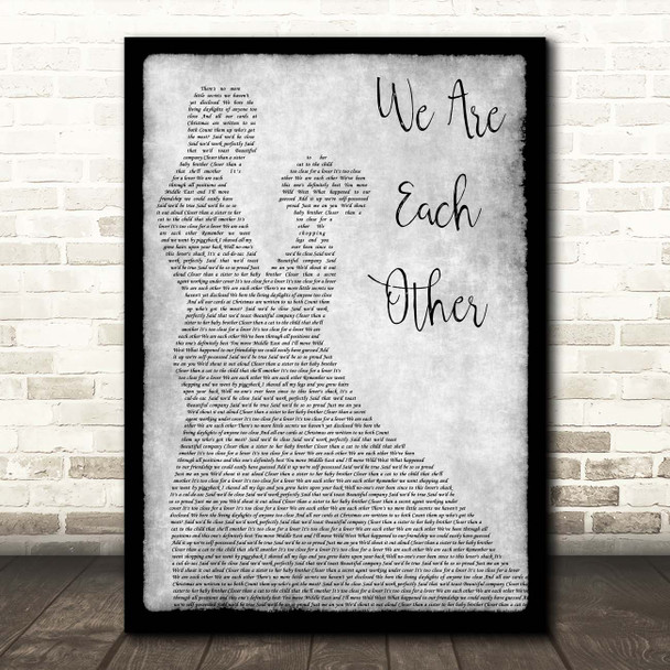 The Beautiful South We Are Each Other Grey Man Lady Dancing Song Lyric Print