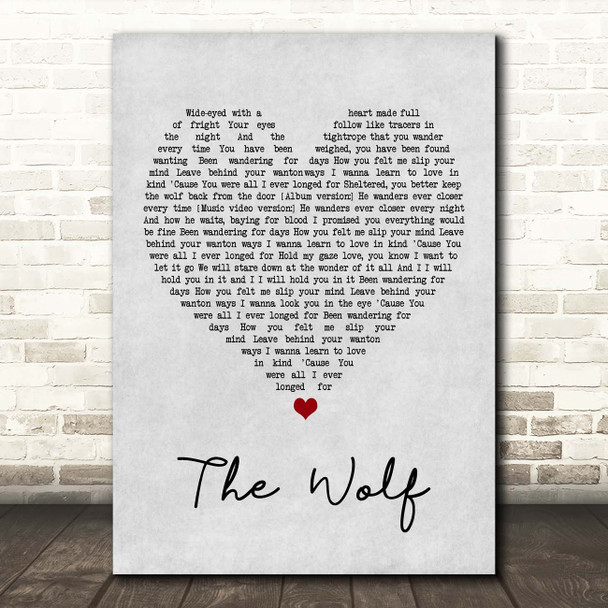 Mumford & Sons The Wolf Grey Heart Song Lyric Print