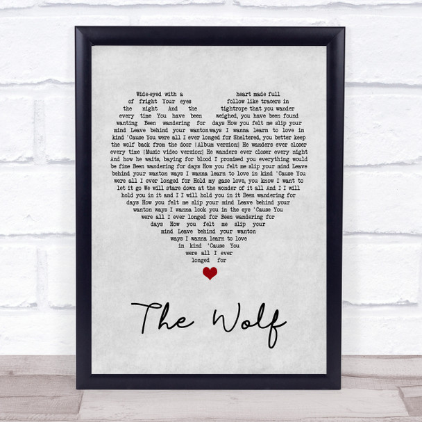 Mumford & Sons The Wolf Grey Heart Song Lyric Print