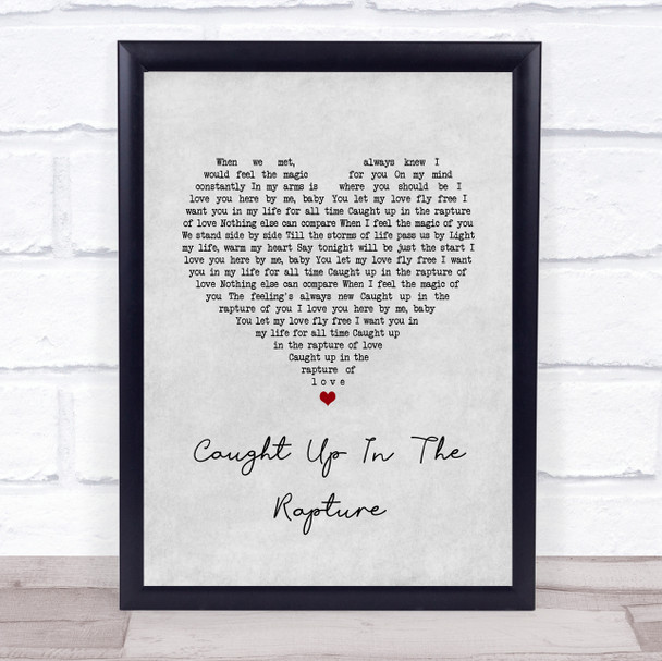 Anita Baker Caught Up In The Rapture Grey Heart Song Lyric Print