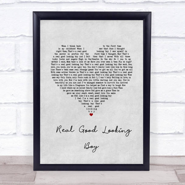 The Who Real Good Looking Boy Grey Heart Song Lyric Print