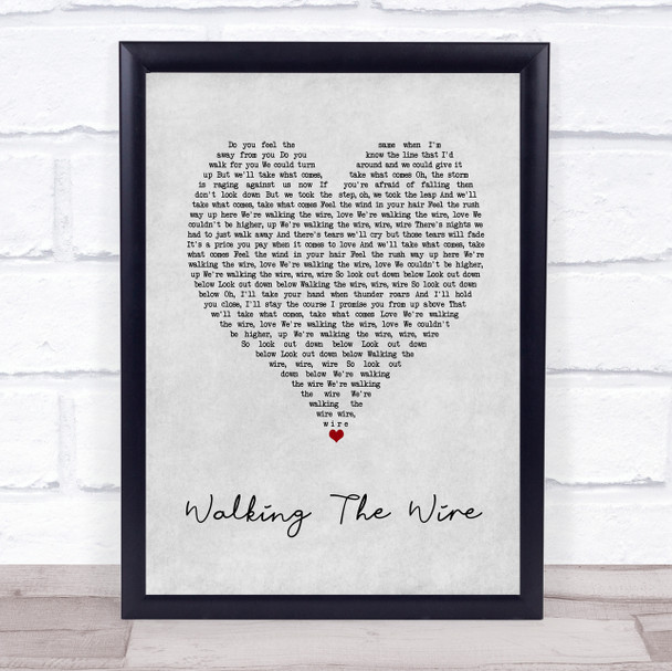 Imagine Dragons Walking The Wire Grey Heart Song Lyric Print