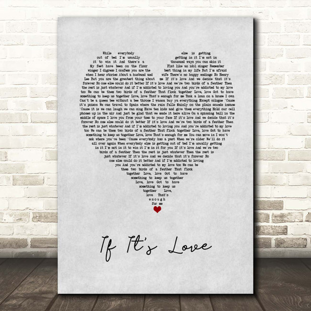 Train If It's Love Grey Heart Song Lyric Print