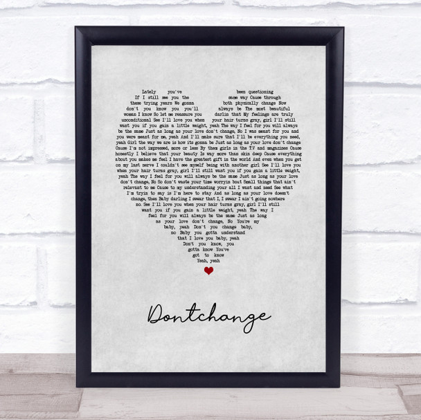 Musiq Soulchild Dontchange Grey Heart Song Lyric Print