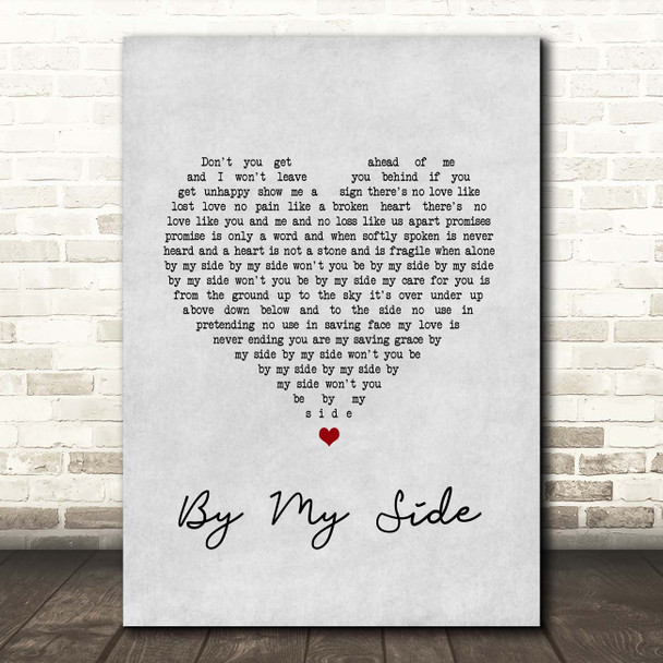 Ben Harper By My Side Grey Heart Song Lyric Print