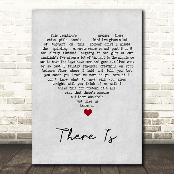 Boxcar Racer There Is Grey Heart Song Lyric Print