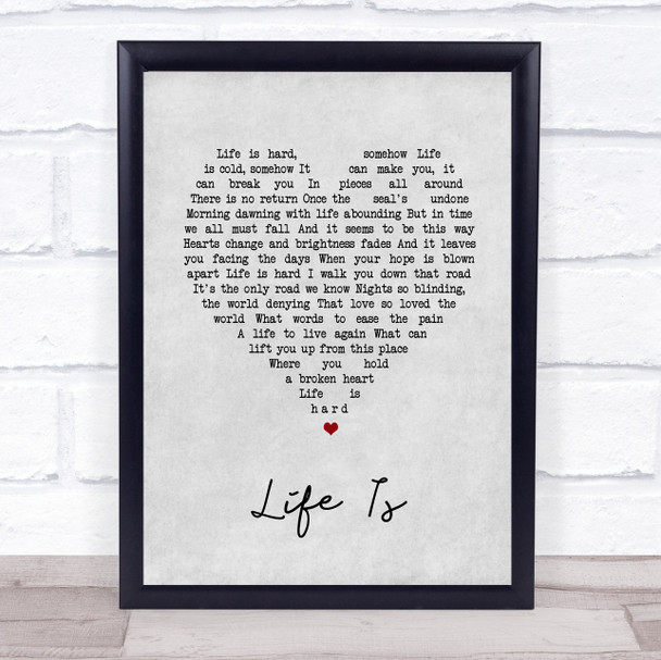 Runrig Life Is Grey Heart Song Lyric Print