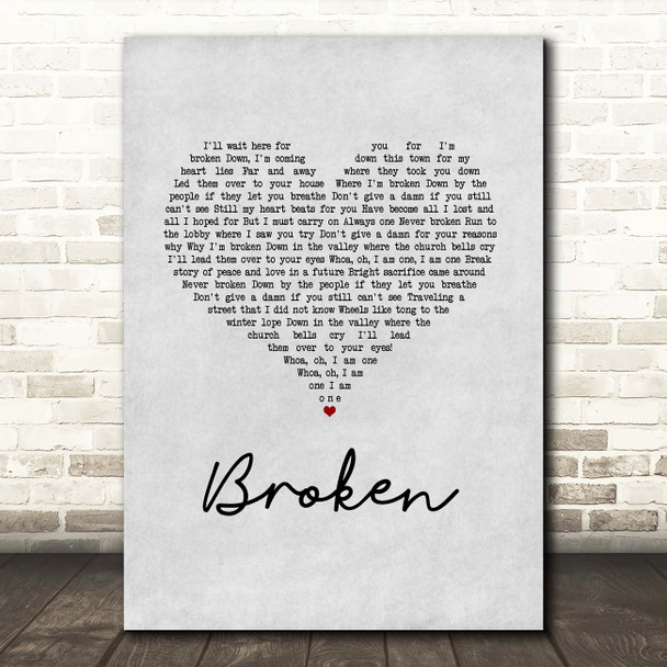 Jake Bugg Broken Grey Heart Song Lyric Print