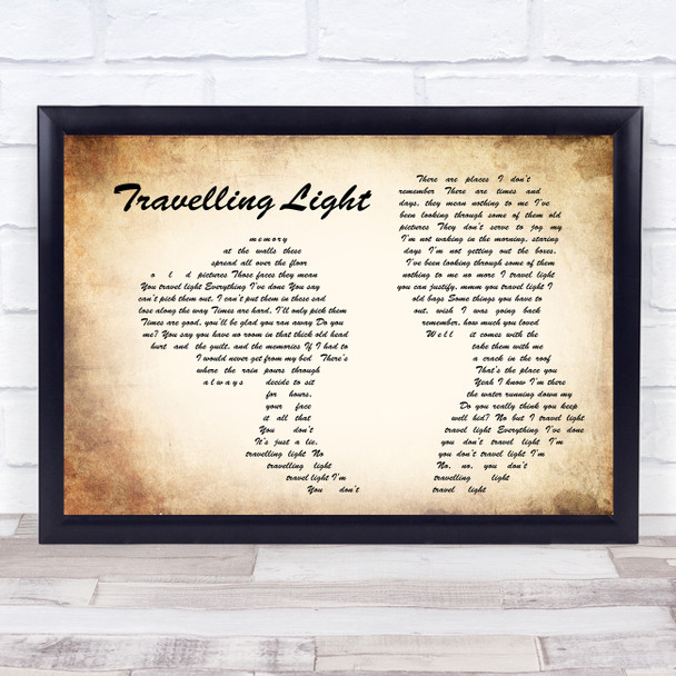 Tindersticks Travelling Light Man Lady Couple Song Lyric Print