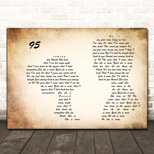 Picture This 95 Man Lady Couple Song Lyric Print