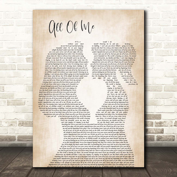 John Legend All Of Me Lesbian Women Gay Brides Couple Wedding Song Lyric Print