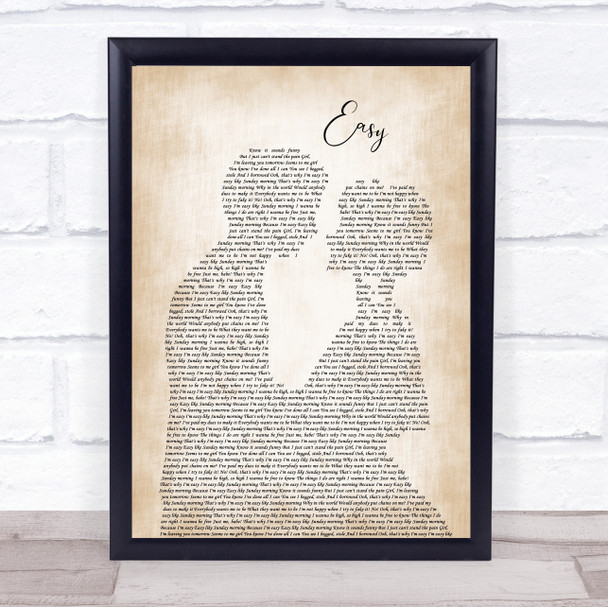 The Commodores Easy Man Lady Bride Groom Wedding Song Lyric Print