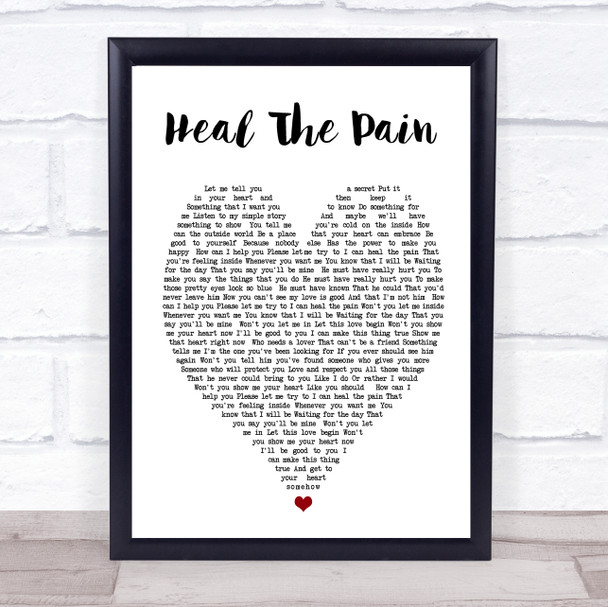 George Michael Heal The Pain Heart Song Lyric Quote Print