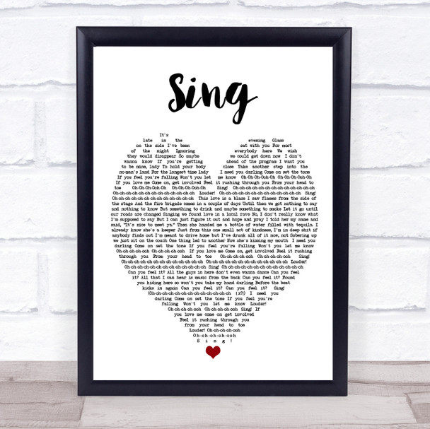 Sing Ed Sheeran Quote Song Lyric Heart Print