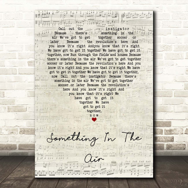 Thunderclap Newman Something In The Air Script Heart Song Lyric Print