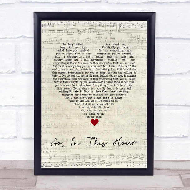 The Rocket Summer So In This Hour Script Heart Song Lyric Print