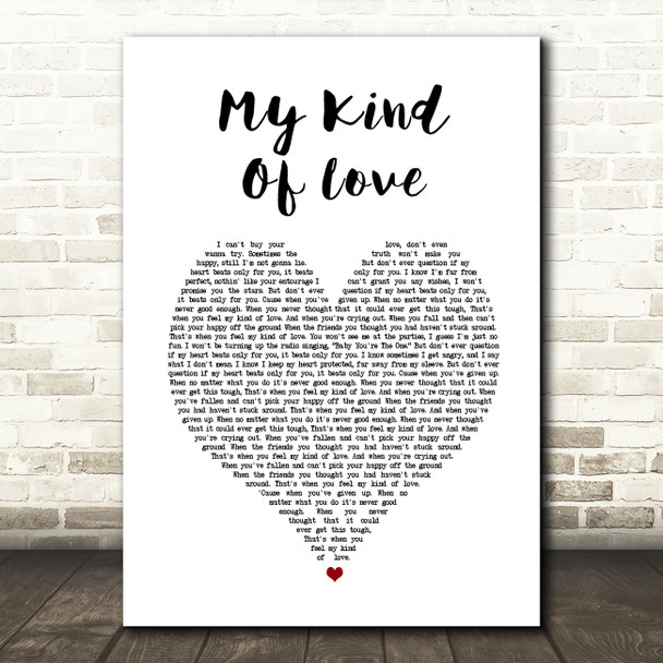 Emeli Sand?® My Kind Of Love Heart Song Lyric Quote Print