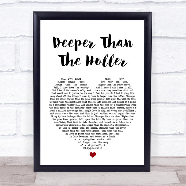 Randy Travis Deeper Than The Holler Heart Song Lyric Quote Print