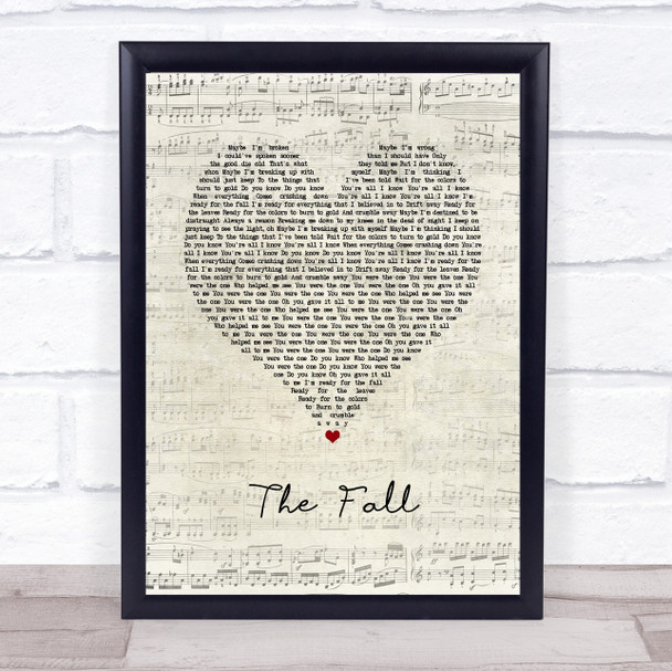 Imagine Dragons The Fall Script Heart Song Lyric Print
