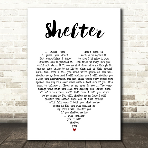 Ray LaMontagne Shelter Heart Song Lyric Quote Print