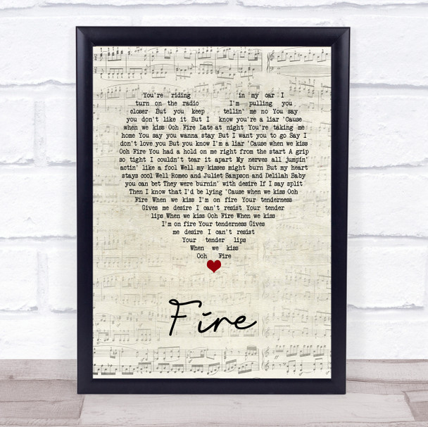 Babyface Fire Script Heart Song Lyric Print