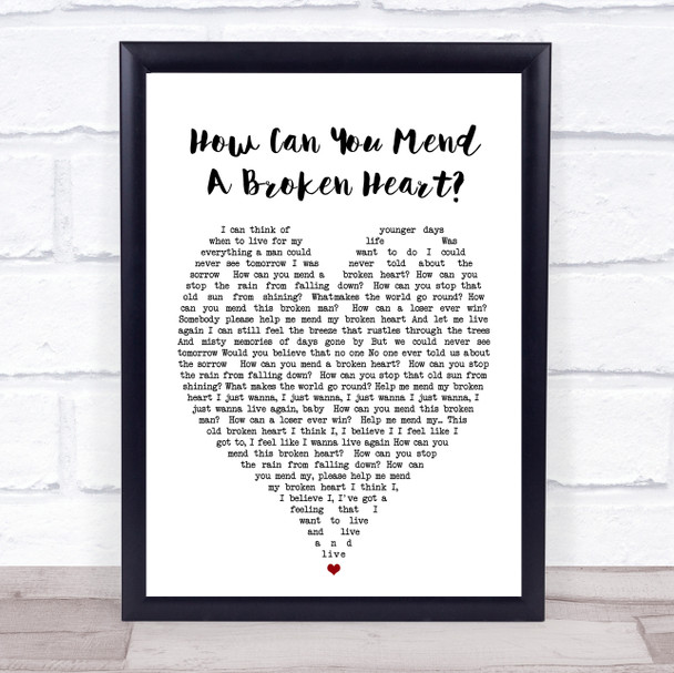 How Can You Mend A Broken Heart Al Green Heart Quote Song Lyric Print