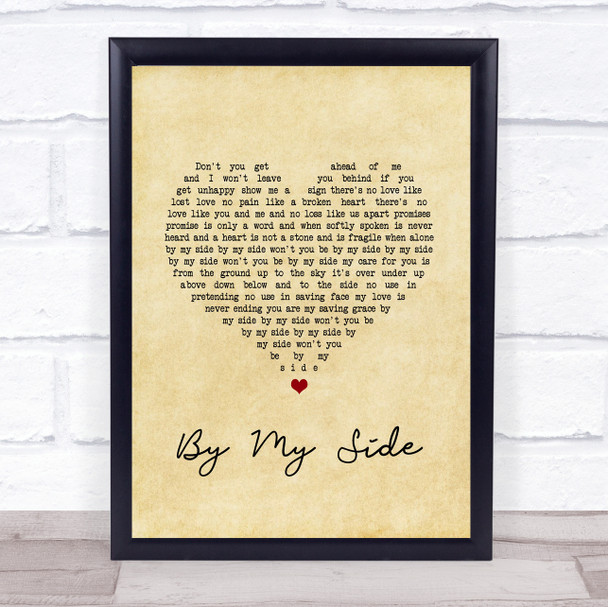 Ben Harper By My Side Vintage Heart Song Lyric Print