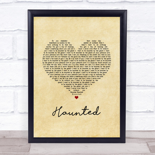 Shane MacGowan And The Popes With Sinead O'connor Haunted Vintage Heart Song Lyric Print