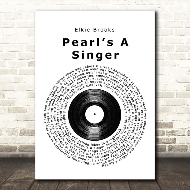 Elkie Brooks Pearls A Singer Vinyl Record Song Lyric Print