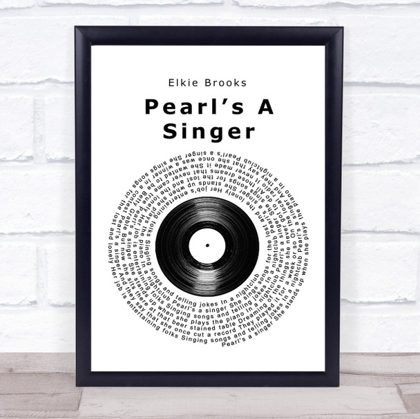 Elkie Brooks Pearls A Singer Vinyl Record Song Lyric Print