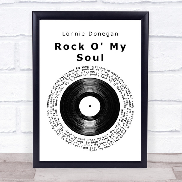 Lonnie Donegan Rock O' My Soul Vinyl Record Song Lyric Print