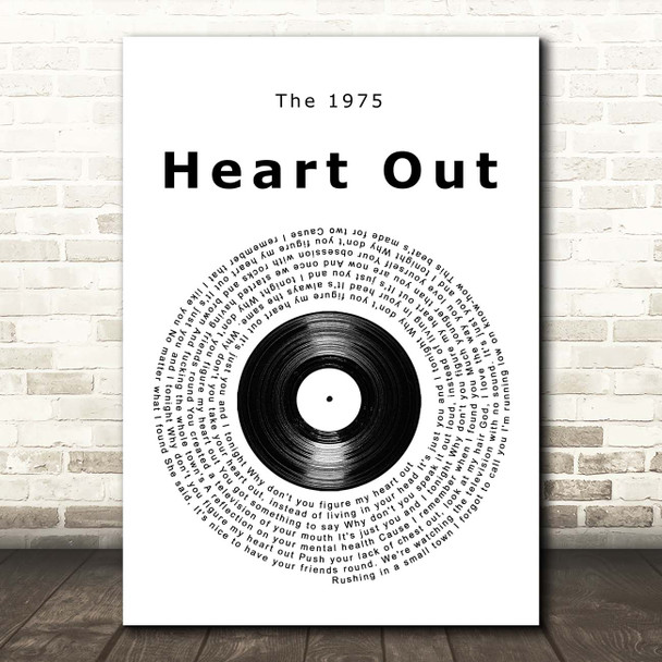 The 1975 Heart Out Vinyl Record Song Lyric Print