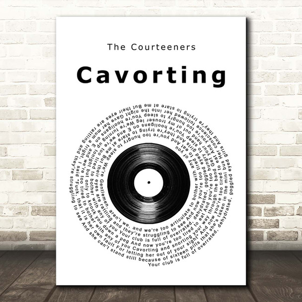 The Courteeners Cavorting Vinyl Record Song Lyric Print