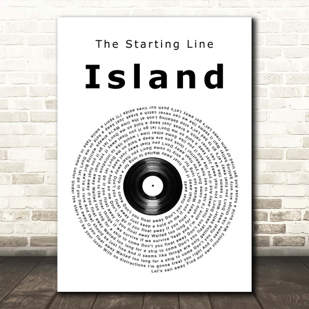 The Starting Line Island Vinyl Record Song Lyric Print