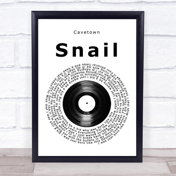 Cavetown Snail Vinyl Record Song Lyric Print