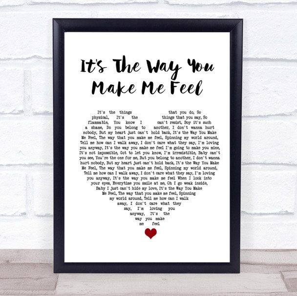 Steps It's The Way You Make Me Feel White Heart Song Lyric Print