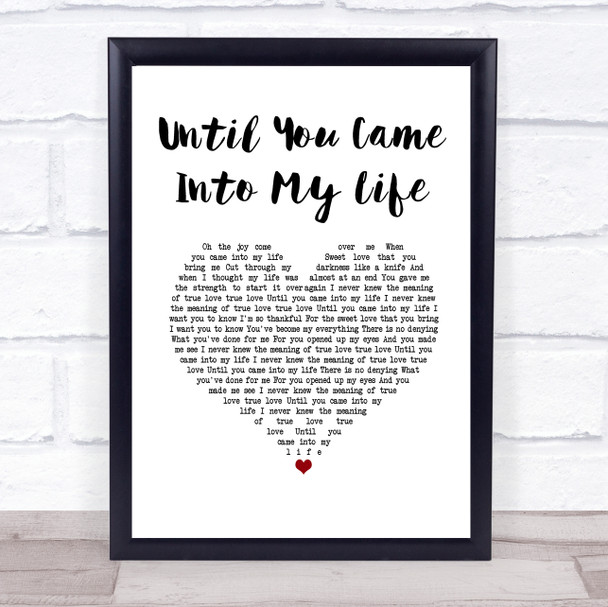 Ann Peebles Until You Came Into My Life White Heart Song Lyric Print