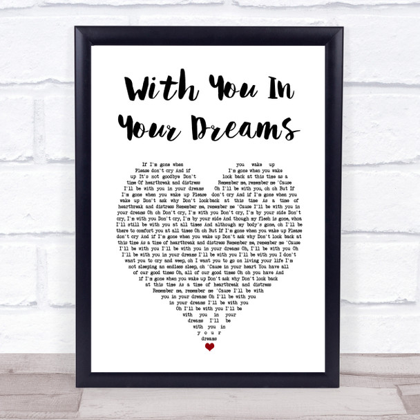 Hanson With You In Your Dreams White Heart Song Lyric Print