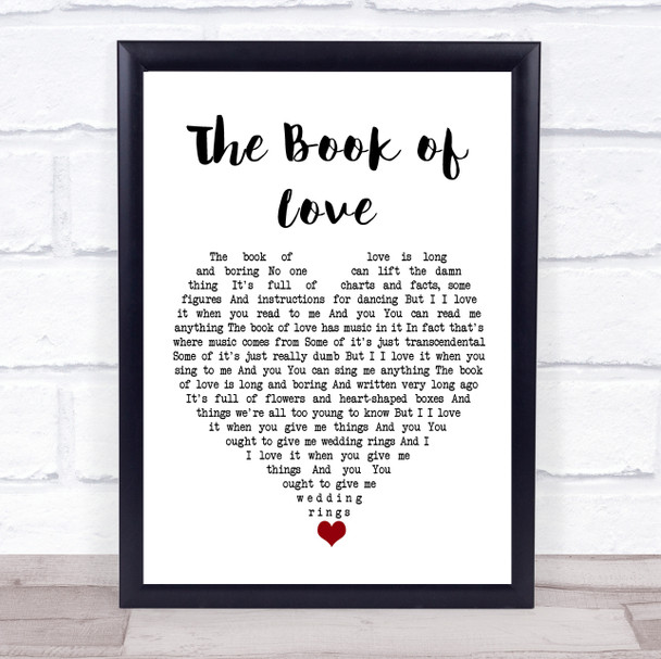 Gavin James The Book of Love White Heart Song Lyric Print Gavin James The Book of Love White Heart Song Lyric Print
