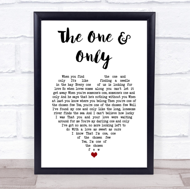 Gladys Knight The One & Only White Heart Song Lyric Print